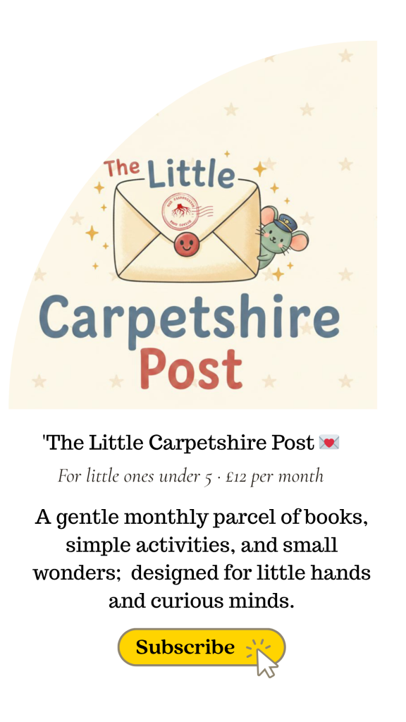 The Little Carpetshire Post bilingual subscription box for children under 5 - Arabic English books and activities, £12 per month